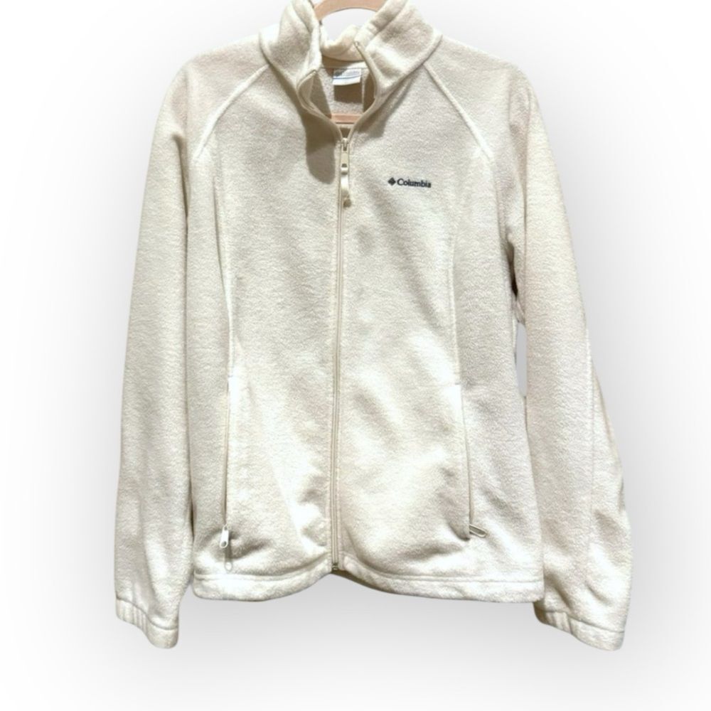 Columbia Women’s Full-Zip Fleece Jacket – White – Size XL